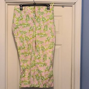 Lilly Pulitzer Capri pants. Size 4. Green floral